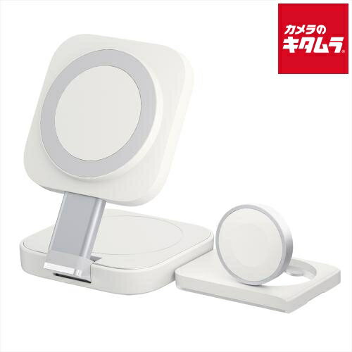 ロア・インターナショナル HR-N3WH 3 in 1折りたたみワイヤレス充電スタンド クリームWH 《納期未定》 ロア・インターナショナル HR-N3WH 3 in 1折りたたみワイヤレス充電スタンド クリームWH 《納期未定》