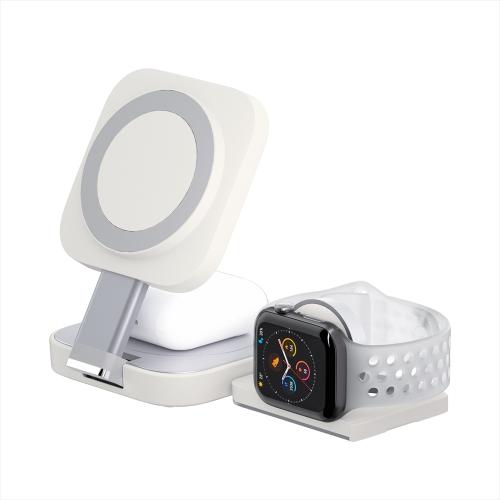 ロア・インターナショナル HR-N3WH 3 in 1折りたたみワイヤレス充電スタンド クリームWH 《納期未定》