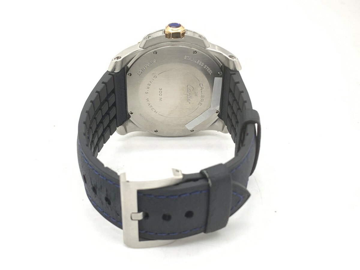 【中古】 【良品】 カルティエ カリブルドゥカルティエ ダイバー W2CA0008 ブラッ...