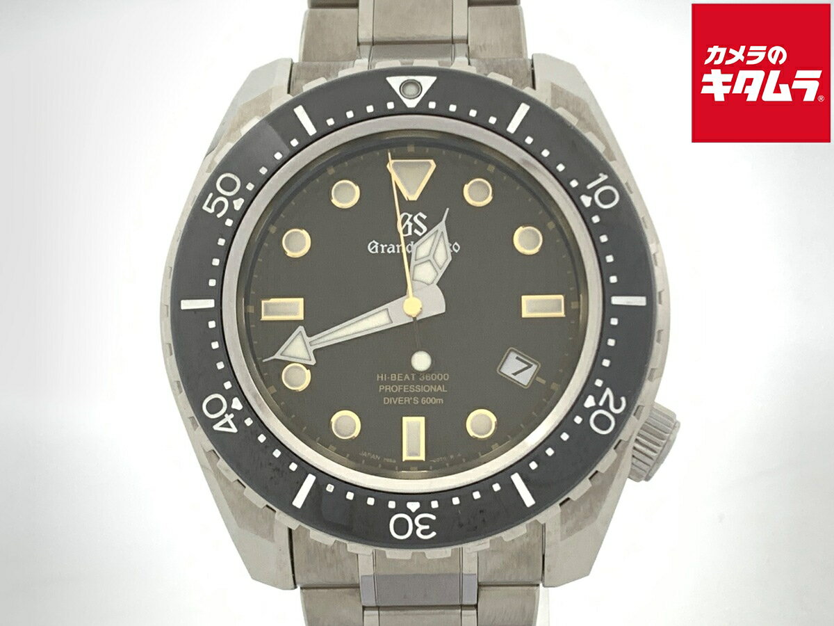 【中古】 【良品】 グランドセイコー メカニカル ブラック SBGH255/9S85-01A0 チタン 【1年保証】