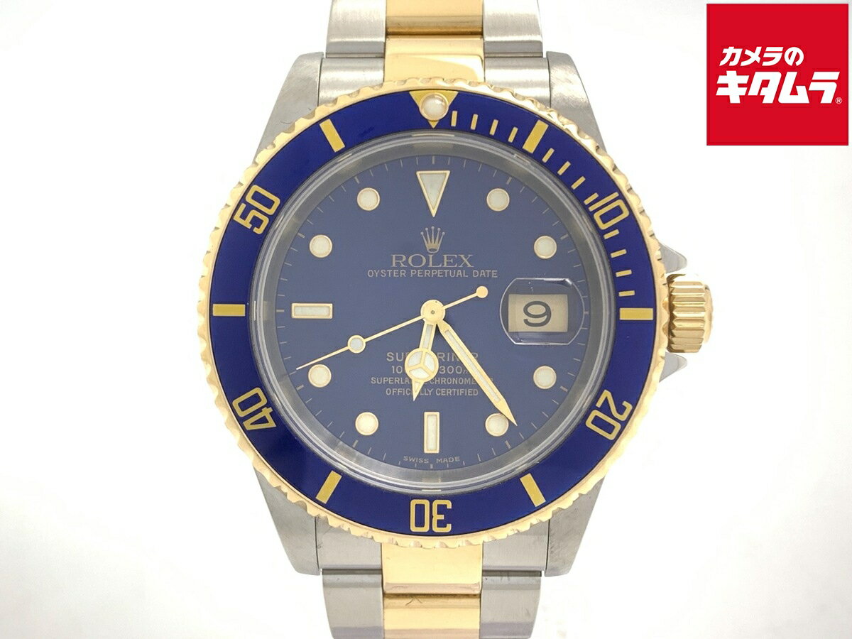 【中古】 【良品】 ロレックス(ROLEX) サブマリーナー デイト ブルー 16613LB ステンレス/イエローゴールド 【1年保証】