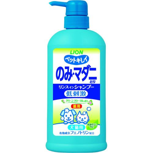 ライオンペット ペットキレイ のみとりリンスインシャンプー愛犬・愛猫用 グリーンフローラルの香り ポンプ 550ml 1