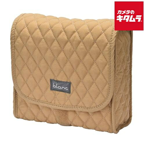 Camera Cases - エツミ E-3620 blanc マチ付きキルティングケース L ベージュ