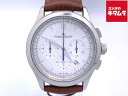 【中古】 【美品】 ジャガー・ルクルト マスター クロノグラフ シルバー Q1538420 ステンレススティール 【1年保証】