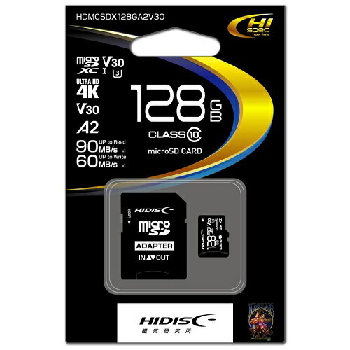 HIDISC HDMCSDX128GA2V30 microSDXCJ[h 128GB s[t