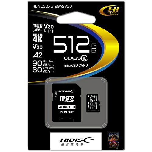 HIDISC HDMCSDX512GA2V30 microSDXCJ[h 512GB s[t