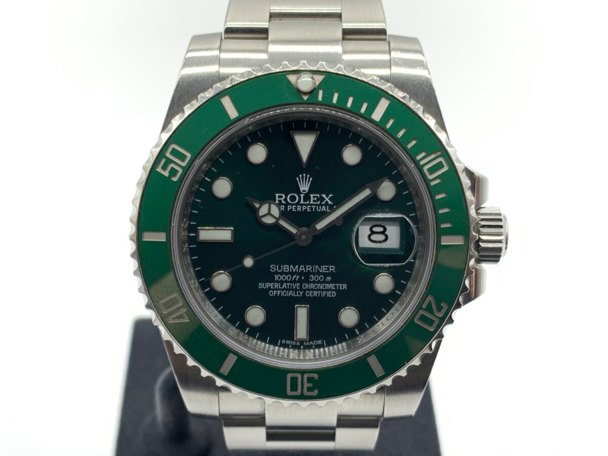 【中古】 【並品】 ロレックス(ROLEX) サブマリーナーデイト グリーン 116610LV ステンレススティール 【1年保証】