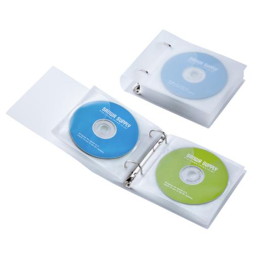 サンワサプライ FCD-RG24CLN リングファイルケース 24枚収納 クリア