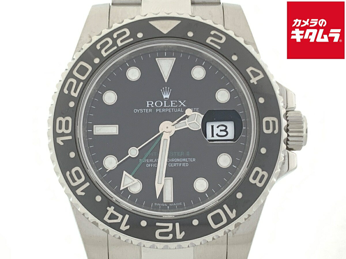 【中古】 【良品】 ロレックス(ROLEX) GMTマスターII ブラック 116710LN ステン ...