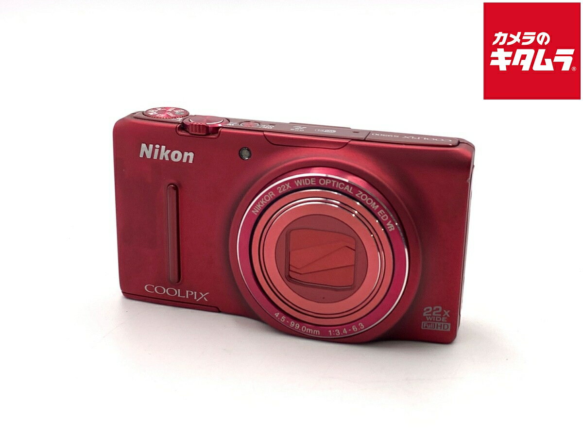【中古】 【良品】 ニコン COOLPIX S9500 RD ヴェルヴェットレッド 【コンパクトデジ ...