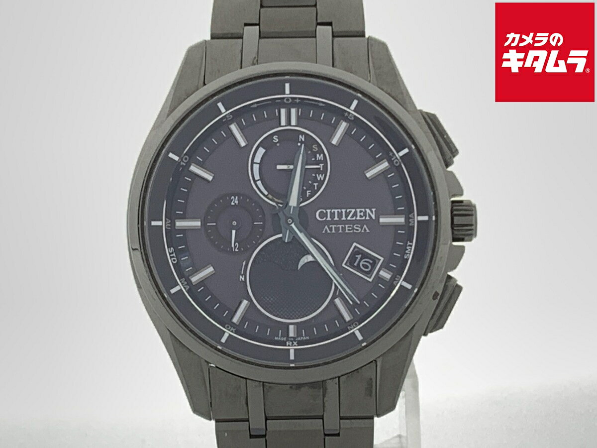 【中古】 【並品】 シチズン アテッサ ダイレクトフライト ブラック BY1006-62E チタン  ...