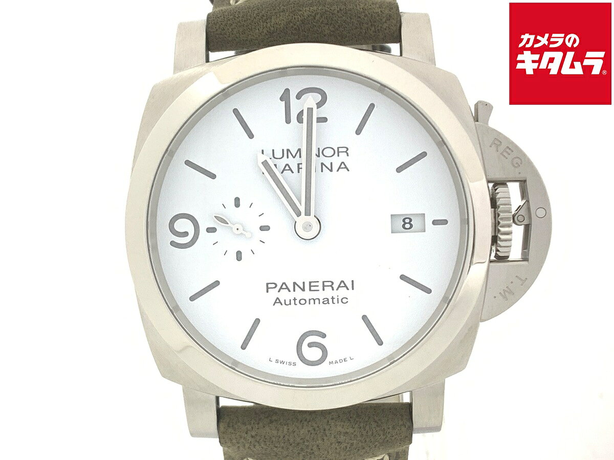 【中古】 【良品】 パネライ ルミノール マリーナ ホワイト PAM01314 ステンレススティール 【1年保証】