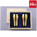タマハシ 402061 「華」タンブラー K24金メッキ 2個セット 桐箱入り 200ml