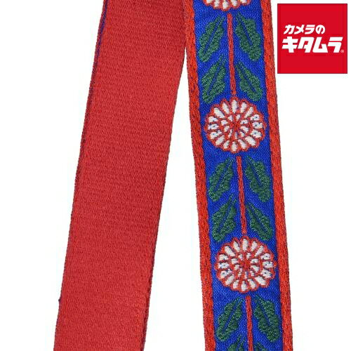 エツミ RR-3002-01 レピヤンリボン オリボンカメラストラップ 菊 ブルー