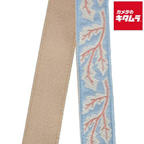 エツミ RR-3001-03 レピヤンリボン オリボンカメラストラップ 葉っぱ ブルー