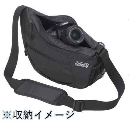 エツミ CO-8739 コールマン カメラショルダーバッグSLR カーボンブラック