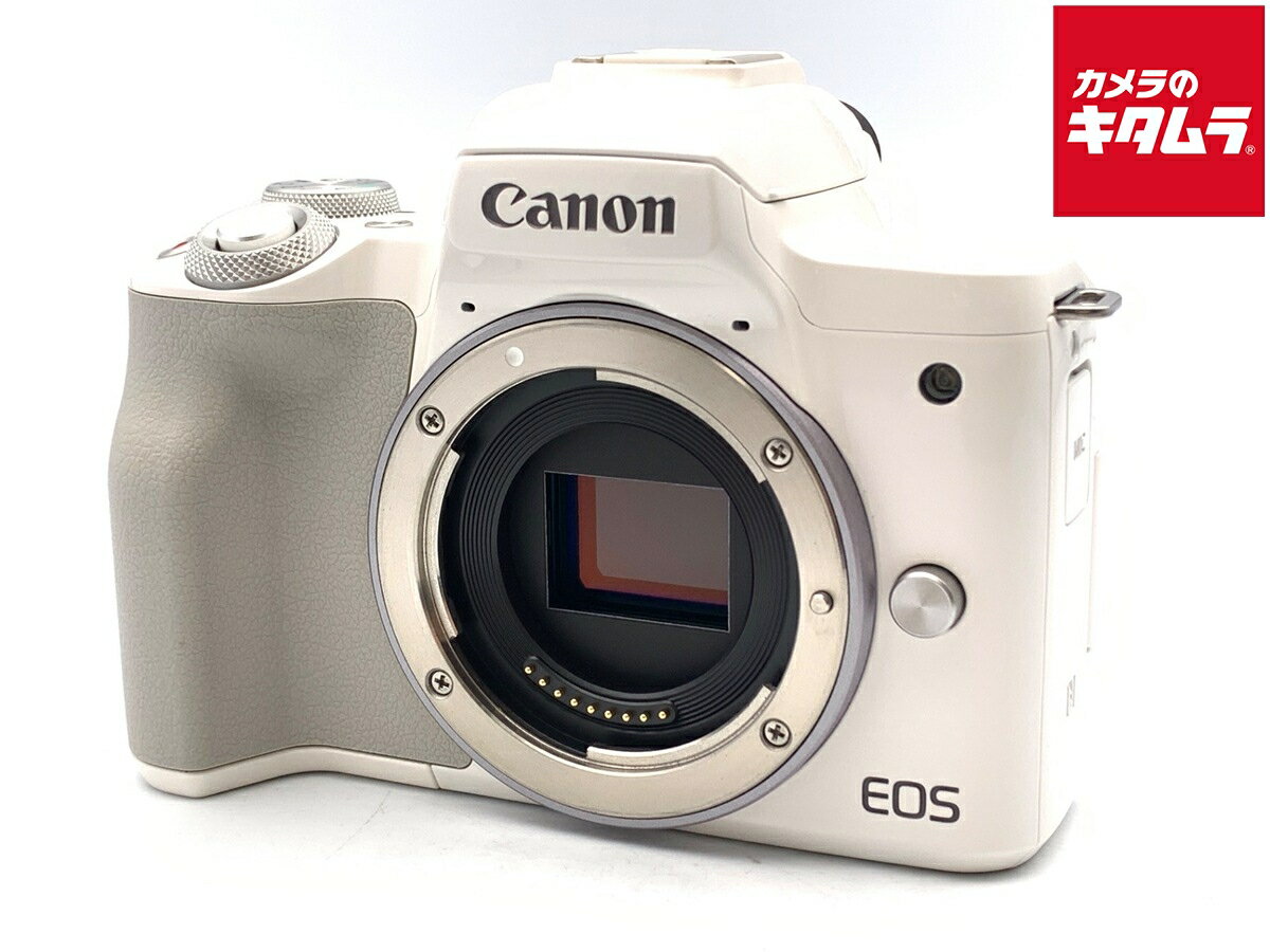 【中古】 【美品】 キヤノン EOS Kiss M ボディ ホワイト 【ミラーレス一眼】 【6ヶ月保 ...