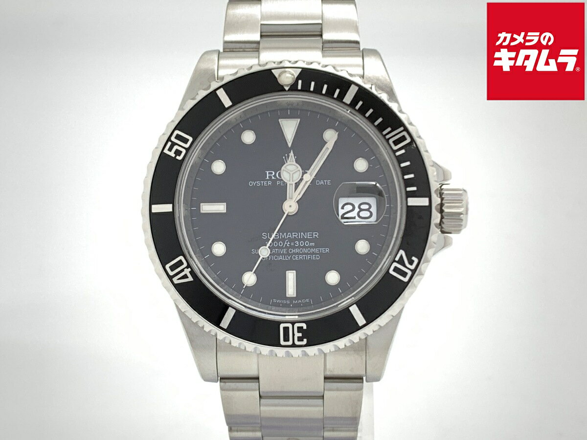 【中古】 【良品】 ロレックス(ROLEX) サブマリーナー デイト ブラック 16610 ステ...