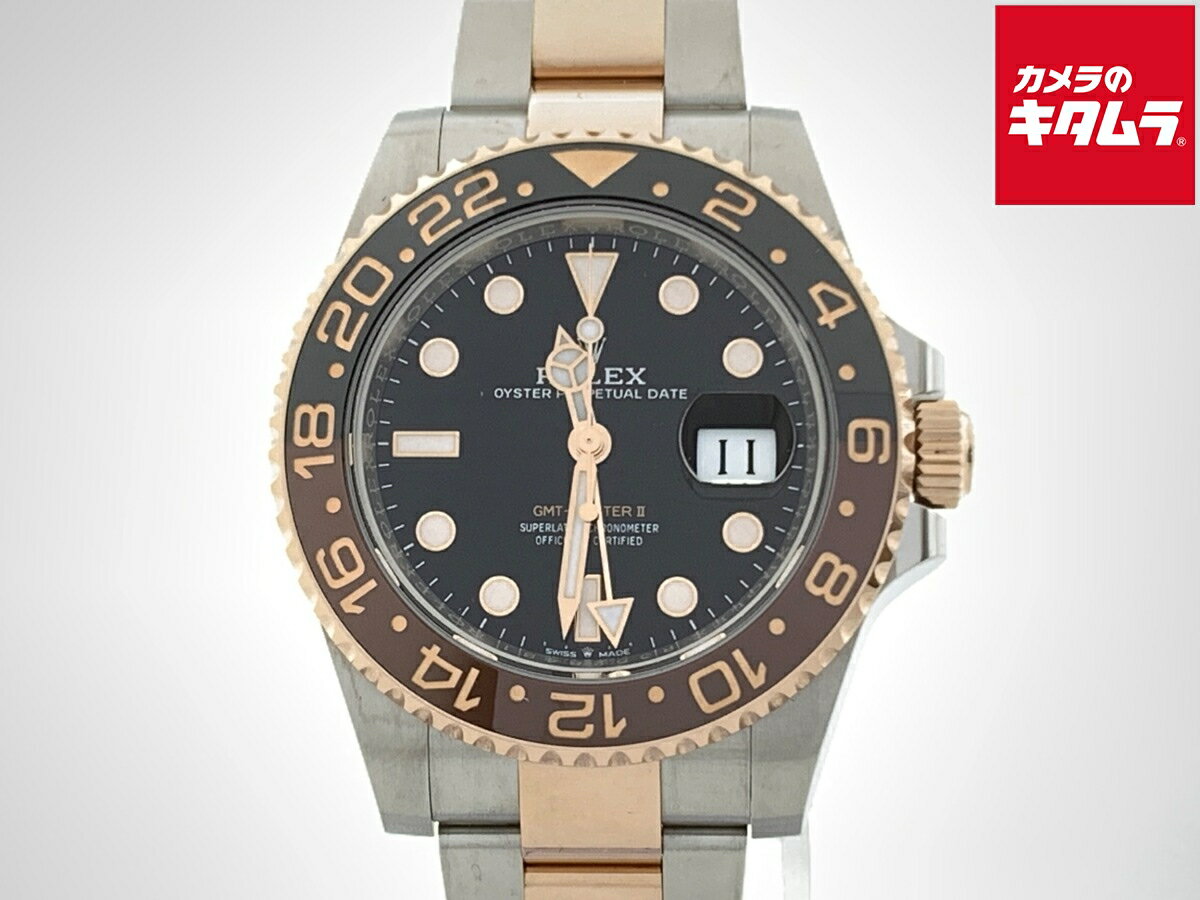 【中古】 【美品】 ロレックス(ROLEX) GMTマスターII ブラック 126711CHNR ステン...