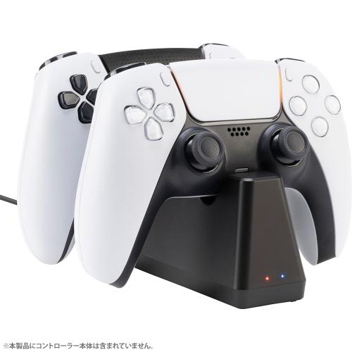 サイバーガジェット 【PlayStation 5】 CY-P5CCS2-BK DualSense Edge/DualSense用 ダブル充電スタンド ブラック 《納期約1－2週間》