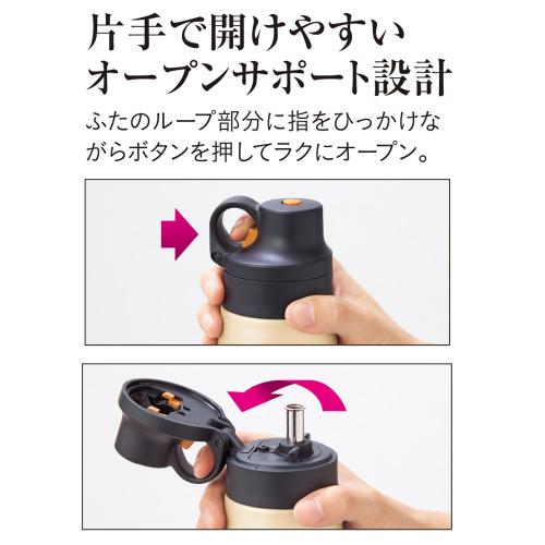 カメラのキタムラのタイガー 真空断熱ボトル 保冷専用 ストロー付きモデル MCS-A050 KM マットブラック 500ml TIGER メーカー保証対応 メーカー様お取引あり 初期不良対応 新生活 プレゼント ギフト キャンプ お出掛け 通勤 通学 学校 職場 お昼 飲み物 アウトドア 《納期約1－2週間》｜アングル3