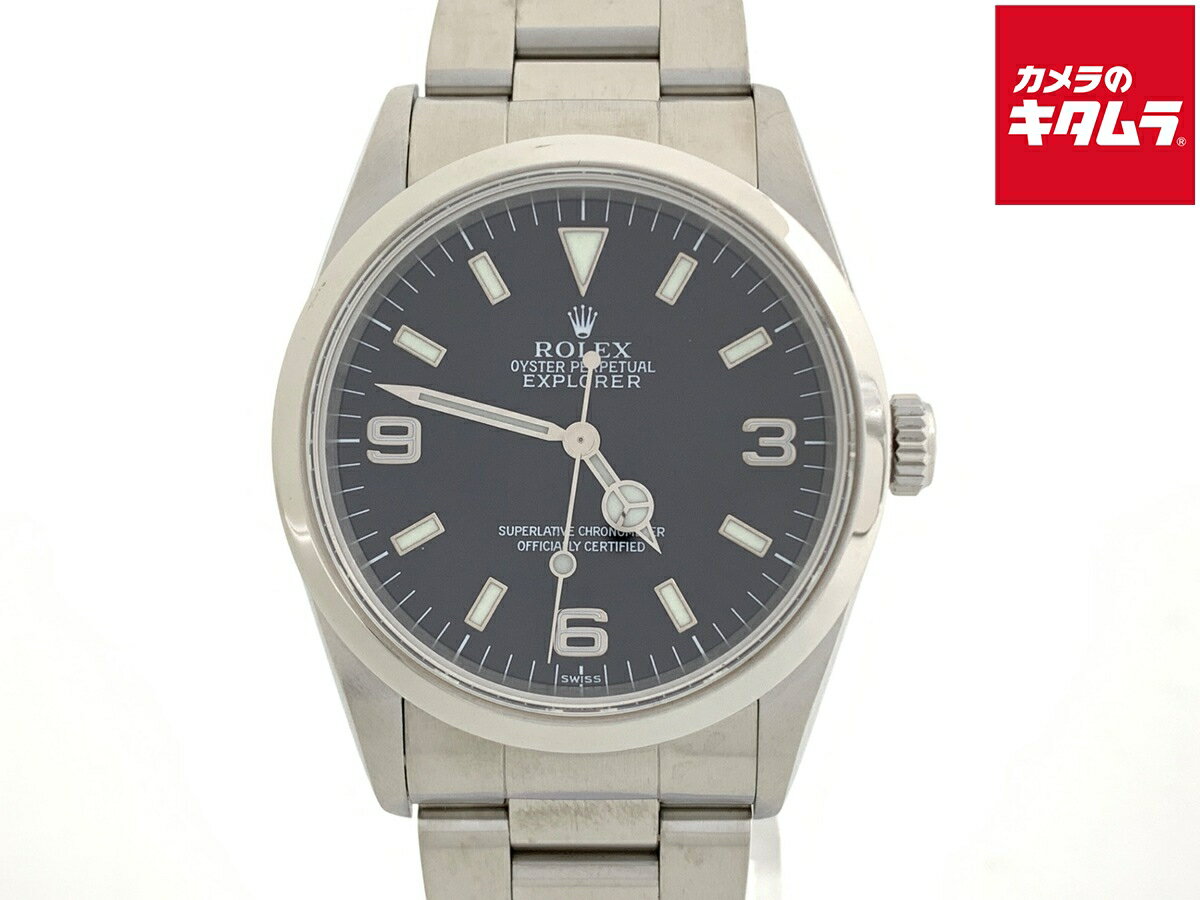 【中古】 【良品】 ロレックス(ROLEX) エクスプローラーI ブラック 14270 ステンレ...