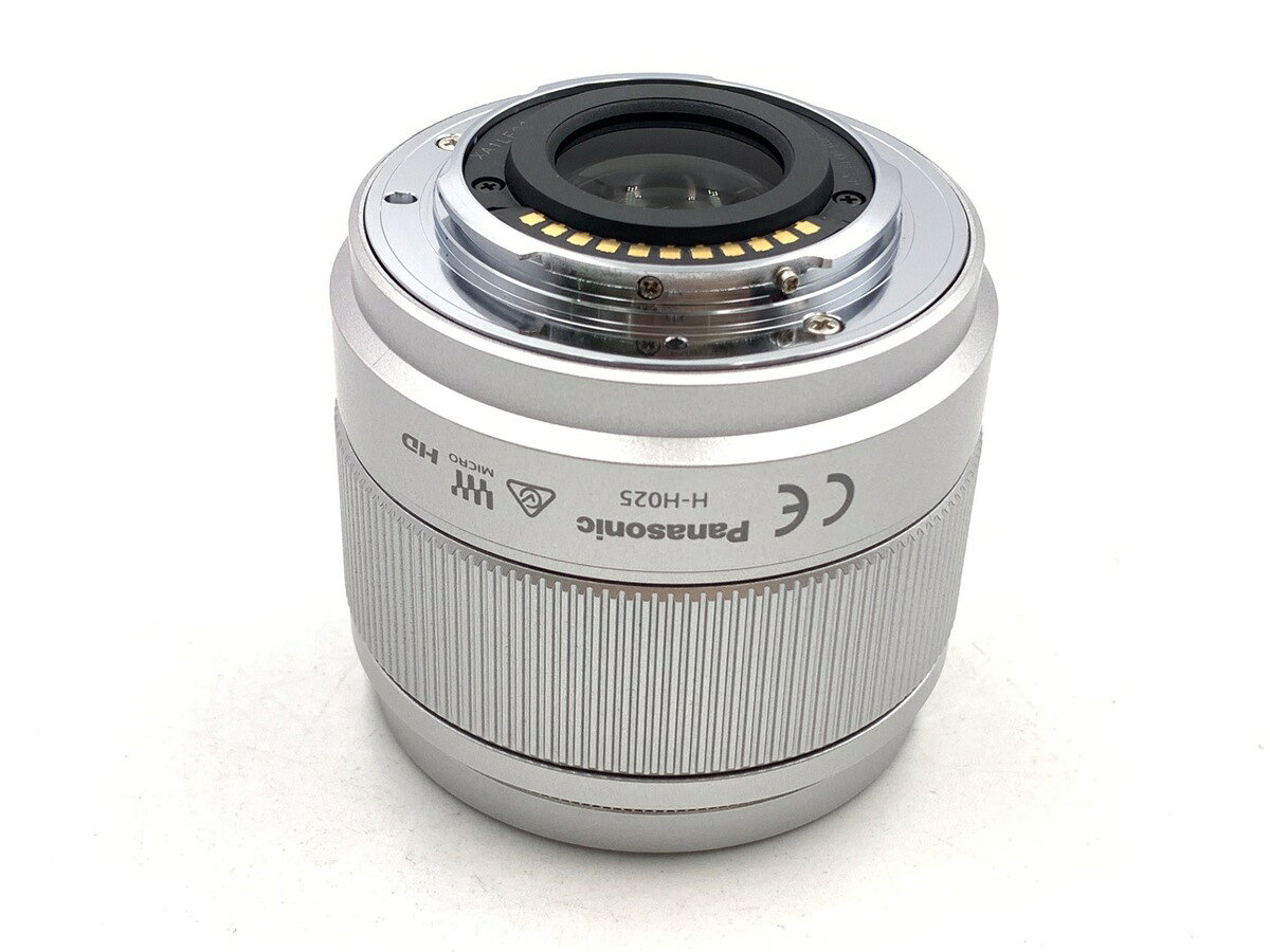 カメラのキタムラの【中古】 【良品】 パナソニック LUMIX G 25mm F1.7 ASPH. [H-H025S] シルバー 【交換レンズ】 【6ヶ月保証】｜アングル2