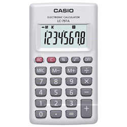 カシオ カードタイプ 8桁 電卓 LC-797AN