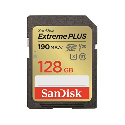サンディスク Extreme PLUS SDXC UHS-Iカード 128GB SDSDXWA-128G-JNJIP 《納期約2－3週間》
