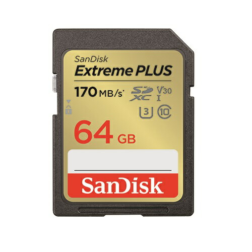 サンディスク Extreme PLUS SDXC UHS-Iカード 64GB SDSDXWH-064G-JNJIP 《納期約2週間》