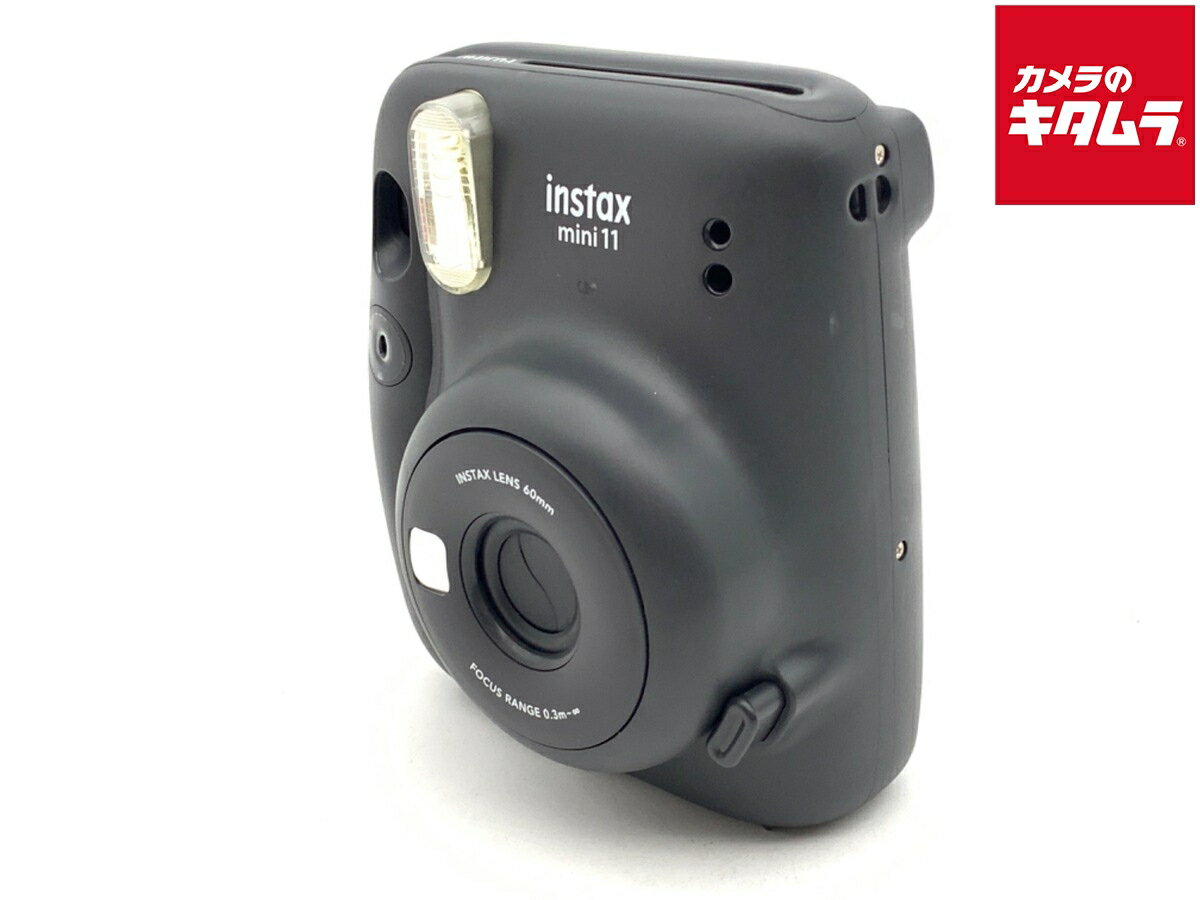 【中古】 【並品】 フジフイルム インスタントカメラ instax mini 11 「チェキ」チャコールグレー 【フィルムカメラ】