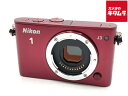 【中古】 【難あり品】 ニコン Nikon 1 J3 ボディ レッド 【ミラーレス一眼】