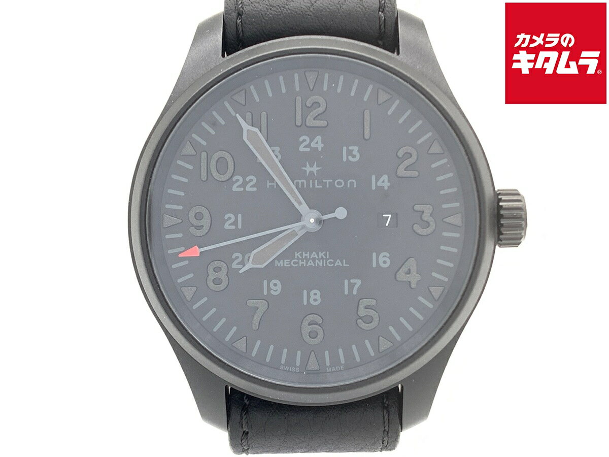 【中古】 【美品】 ハミルトン カーキ フィールド ブラック H69809730 ステンレススティール メカニカルリミテッドエディション 世界限定550本 【1年保証】