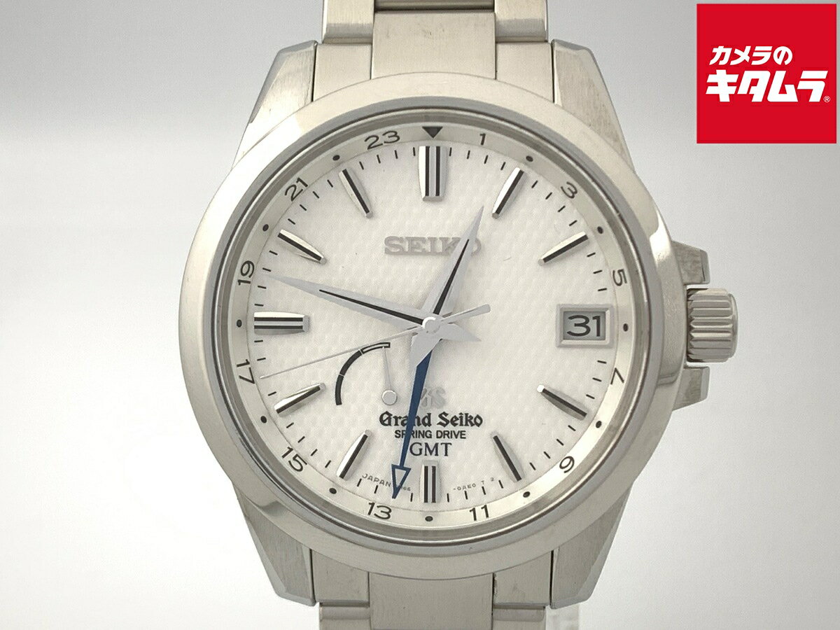 【中古】 【美品】 グランドセイコー スプリングドライブ GMT ホワイト SBGE009 ステンレ ...