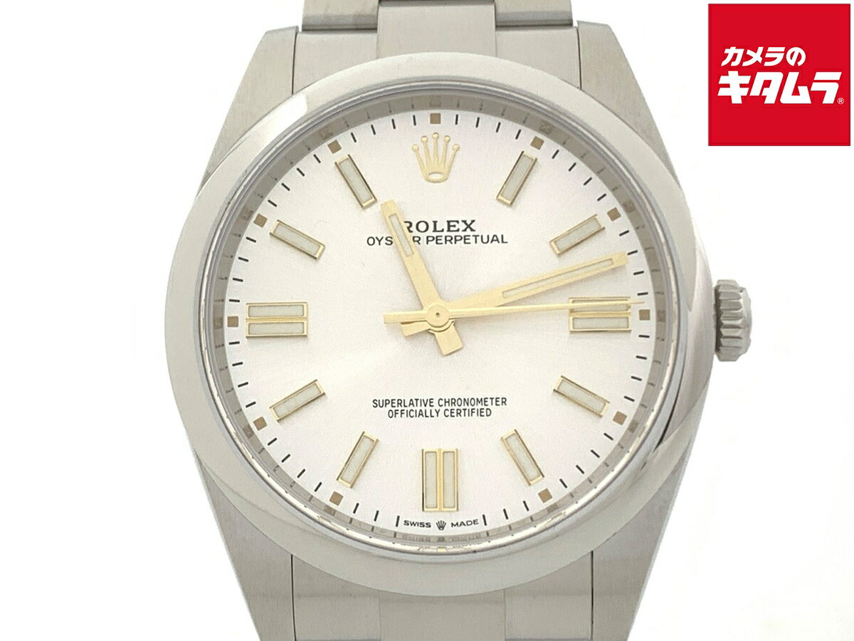 【中古】 【美品】 ロレックス(ROLEX) オイスターパーペチュアル 41 シルバー 124300 ステンレス OB 【1年保証】