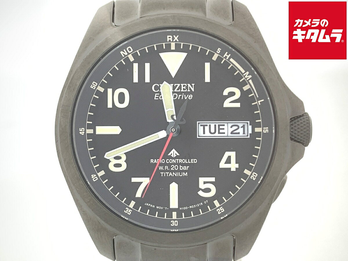 【中古】 【美品】 シチズン プロマスター ランド ブラック AT6085-50E/H100-R014749 スーパーチタニウム 【1年保証】