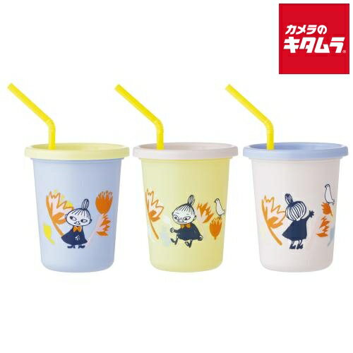 乐天商城 - スケーターSIH3ST-736629 ストロー付きタンブラー 3個セット 320ml フタ付き ムーミン リトルミイ フラワ
