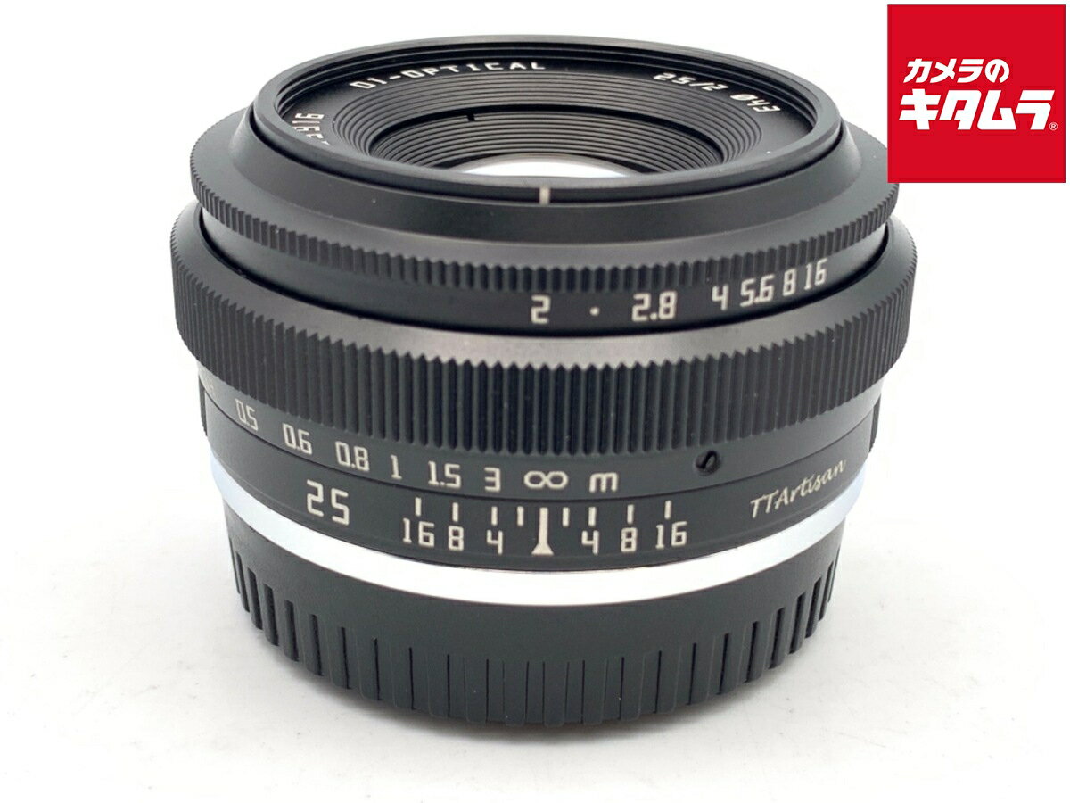 【中古】 【美品】 銘匠光学 TTArtisan 25mm f/2 C フジフイルムX用 ブラック 【交換レンズ】