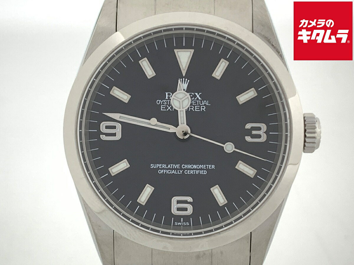 【中古】 【美品】 ロレックス(ROLEX) エクスプローラーI ブラック 14270 ステンレス  ...