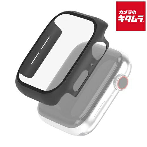 エレコム AW-40CSPCGBK フルカバーケース ガラス ブラック〔Apple Watch 40mm用〕 エレコム AW-40CSPCGBK フルカバーケース ガラス ブラック〔Apple Watch 40mm用〕