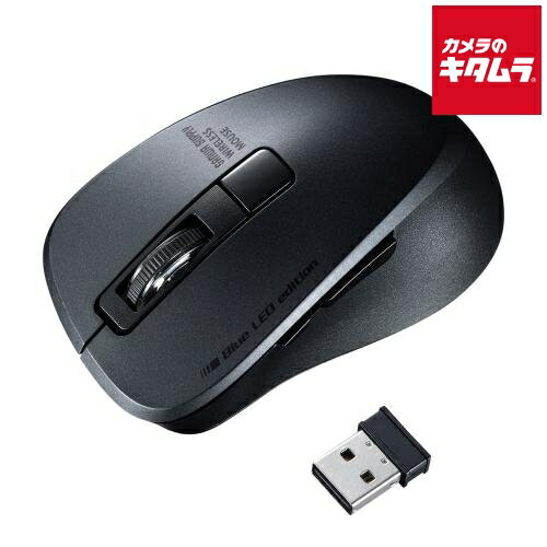 Wireless - サンワサプライ 静音ワイヤレスブルーLEDマウス MA-WBL153BK ブラック