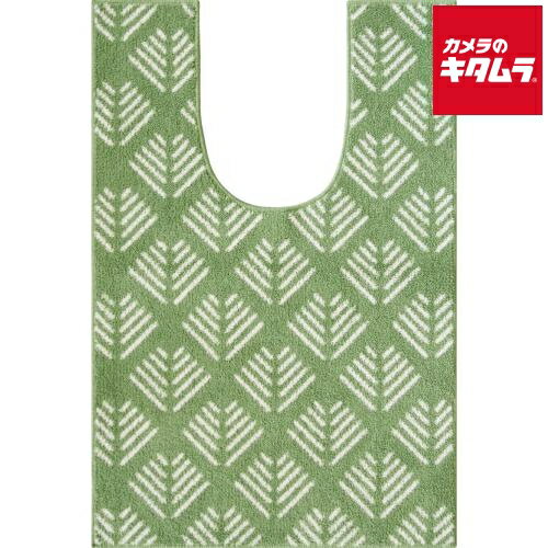 オカトー ナチュラル耳長超ロングトイレマット 105×70cm フィッシュグリーン