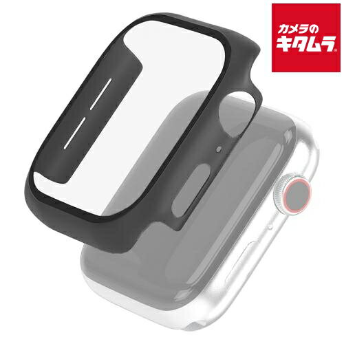エレコム AW-44CSPCGBK フルカバーケース ガラス ブラック〔Apple Watch 44mm用〕 エレコム AW-44CSPCGBK フルカバーケース ガラス ブラック〔Apple Watch 44mm用〕