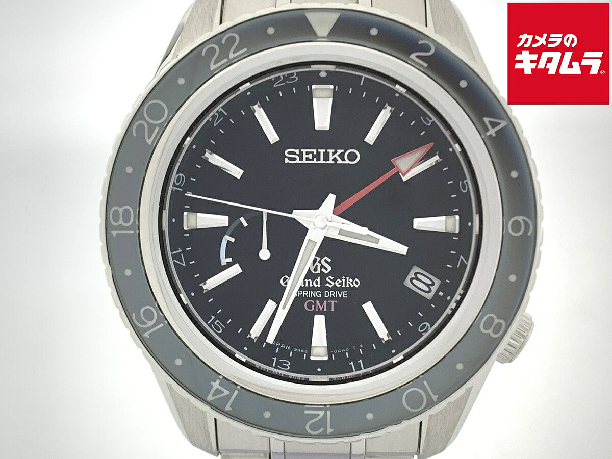 【中古】 【良品】 グランドセイコー スプリングドライブ GMT ブラック SBGE201/9R66-0AA0 ステンレススティール 【1年保証】