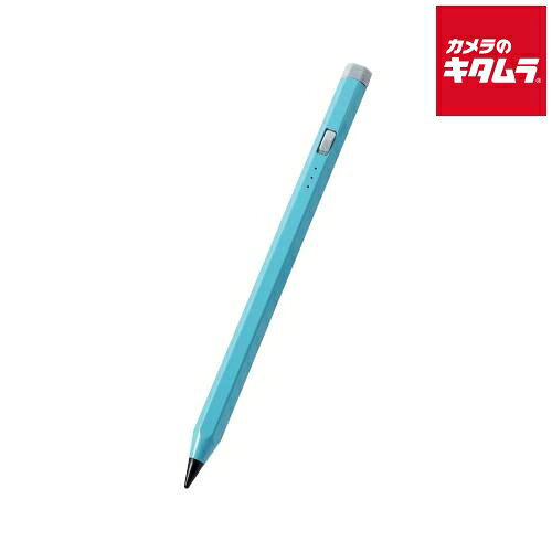 【製品特徴】■鉛筆のような形で握りやすい、iPad用の充電式アクティブタッチペンです■指にフィットしやすく、使い慣れた鉛筆のように握れる六角形のボディーです■スライド式のスイッチで簡単にオン/オフができ、タッチペン本体に名前が書けるスペースがあります■USB Type-Cケーブルで充電ができ、約10時間の連続使用が可能です【製品仕様】●対応機種：2018年以降のすべてのiPadに対応 ※2023年4月現在 ※iOS 12.2以降に更新する必要があります。対応確認済み機種の一覧はメーカーサイトをご覧ください。●外形寸法：全長:約160mm、直径:約10mm、ペン先:約2.0mm●材質：本体:アルミニウム、ペン先:ポリアセタール、電源スイッチ部:ABS樹脂、USB Type-Cポート差込キャップ:シリコン●カラー：ブルー●質量：約15g●電池：リチウムイオン電池●使用時間：約10時間 ※ご使用状態によっては、この目安の時間よりも早く充電が必要となる場合があります。●充電時間：約1時間 ※ご使用状況や環境により変化します。●保証期間：1年間●付属品：USB Type-C(USB-C)ケーブル m.●備考：傾き検知有り※特定のアプリやソフトにおいて、専用タッチペンのみでの描写設定をしている場合は使用できないことがあります。 ※商品の仕様・対応をご確認の上、ご購入ください。 `elecom`エレコムP-TPACAPEN01BUタッチペン/スタイラス/鉛筆型/六角軸/パームリジェクション対応/傾き検知対応/磁気吸着/USB-C充電/ブルー（iPad用） ※この説明文は楽天市場店の記載内容です。URLはhttps://item.rakuten.co.jp/emedama/で始まります。URLが異なる際はサイトを利用することのないよう十分ご注意ください。 ▼ご注意▼以下の商品は、当商品と互換性に関係なく表示されます。互換性は別途ご確認の上ご注文ください● 商品の返品について