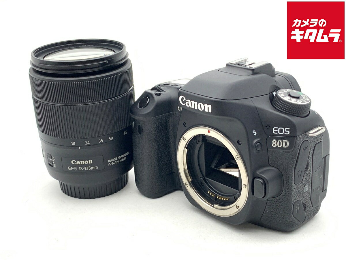 【中古】 【良品】 キヤノン EOS 80D EF-S18-135 IS USM レンズキット 【デ ...