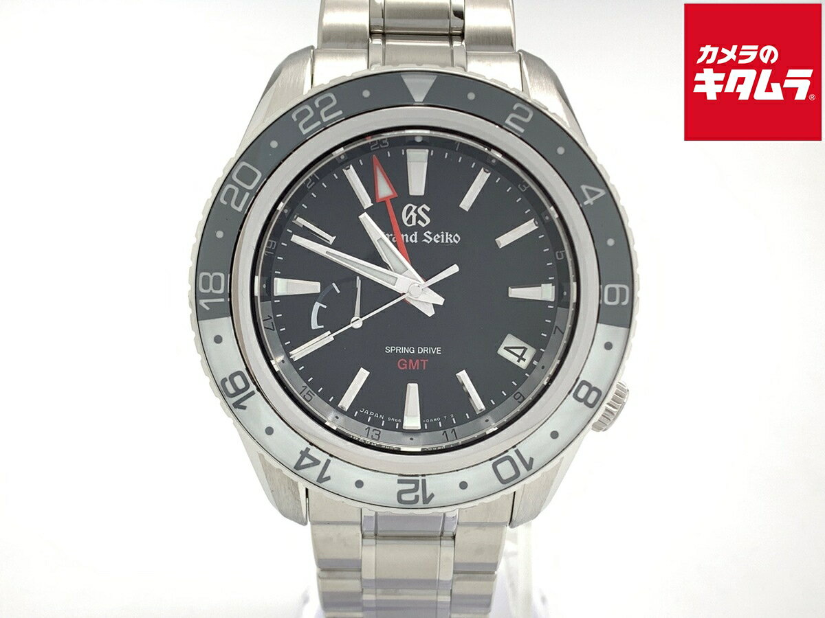 【中古】 【美品】 グランドセイコー スプリングドライブ GMT ブラック SBGE277/9R66-0BK0 ステンレス..