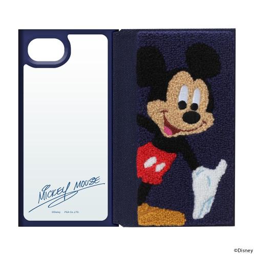 PGA PG-D25KCF01MKY クリアフリップケース サガラ刺繍 ミッキーマウス（iPhone16e用） 《納期未定》