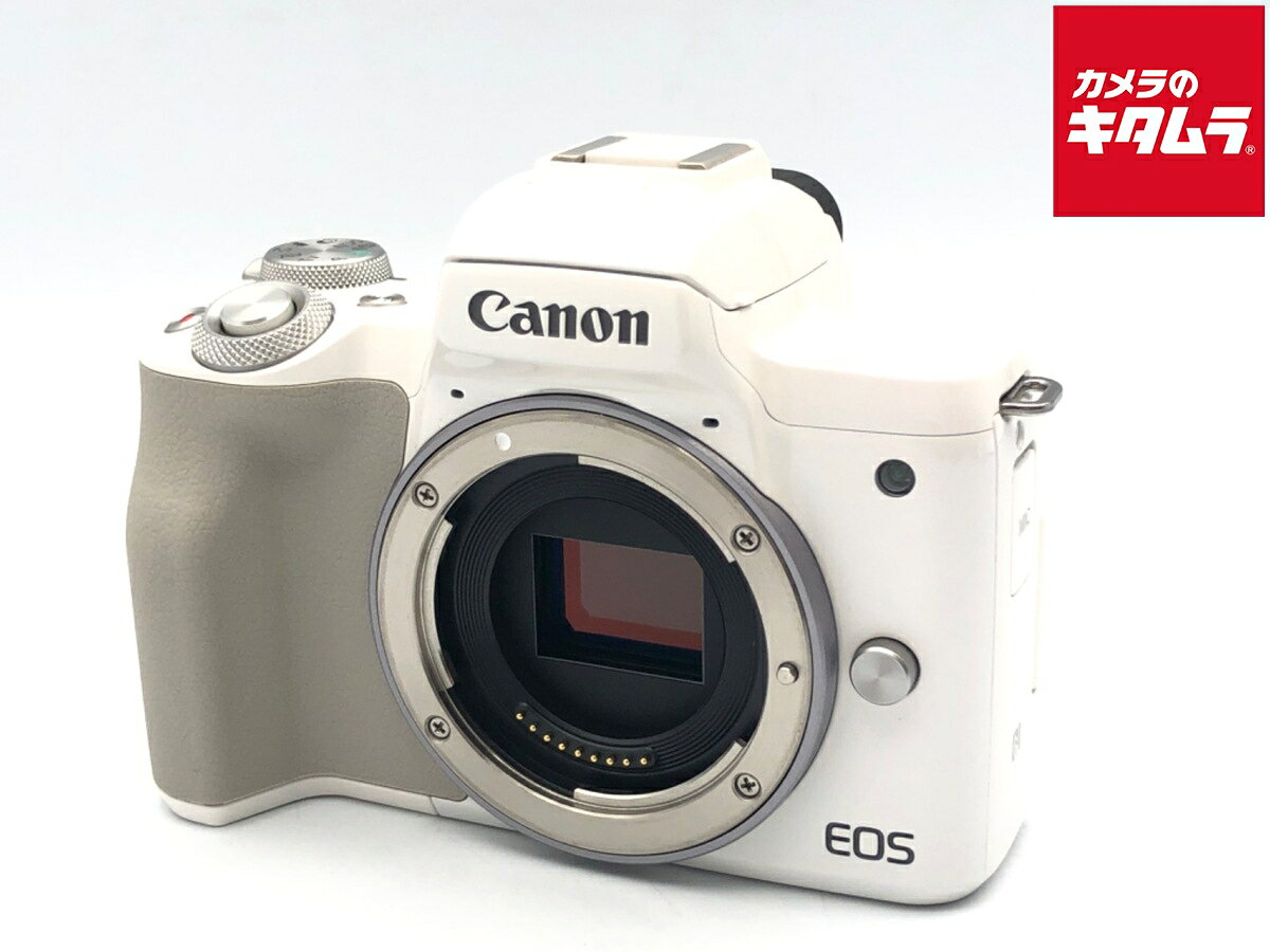【中古】 【美品】 キヤノン EOS Kiss M ボディ ホワイト 【ミラーレス一眼】 【6ヶ月保証】