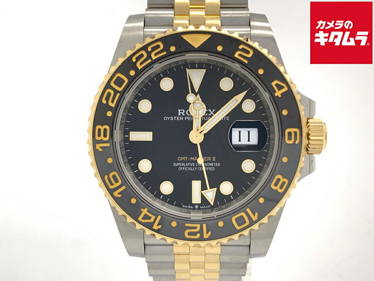 【中古】 【新品同様】 ロレックス(ROLEX) GMTマスターII ブラック 126713GRNR ス...